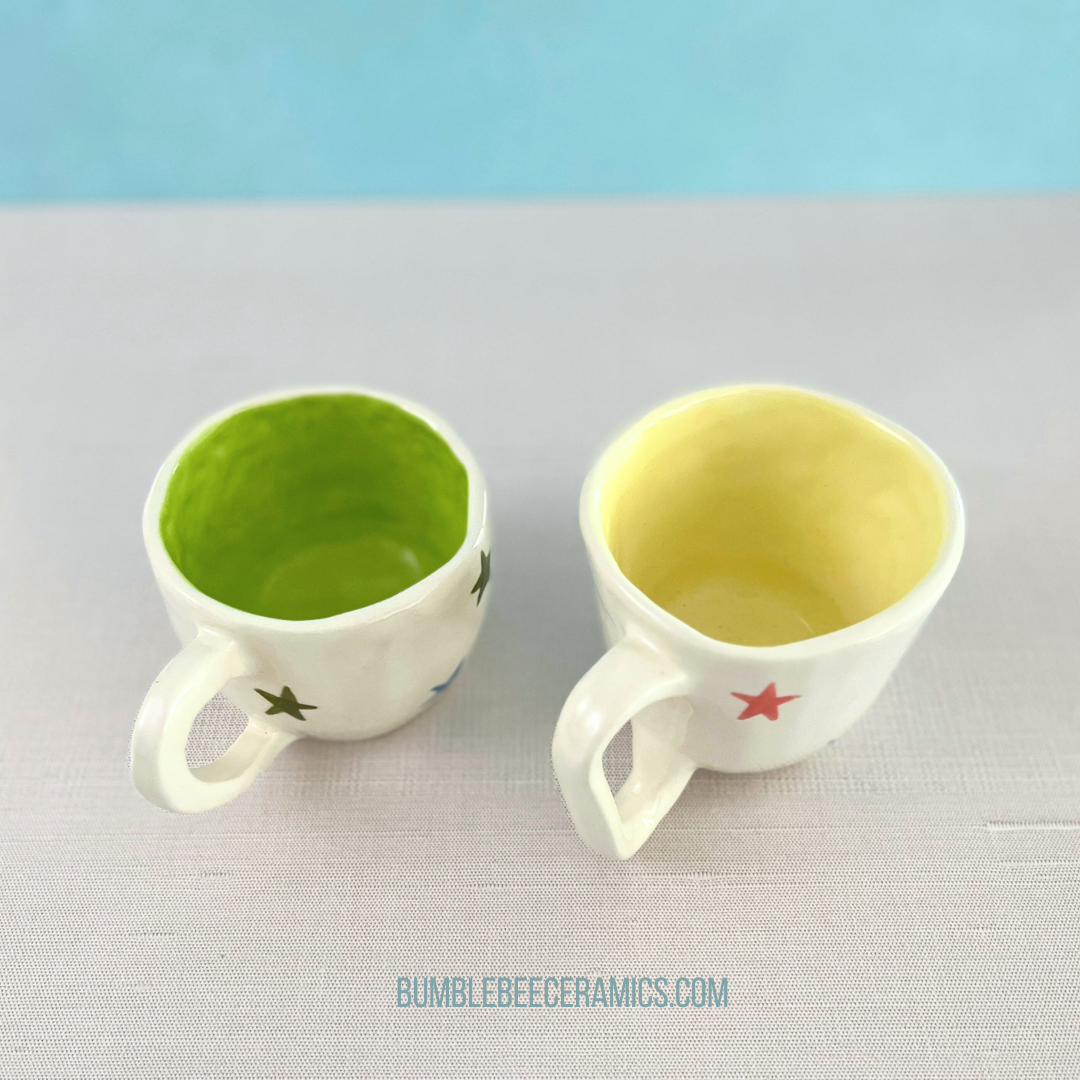 Ceramic Mug with Painted Stars