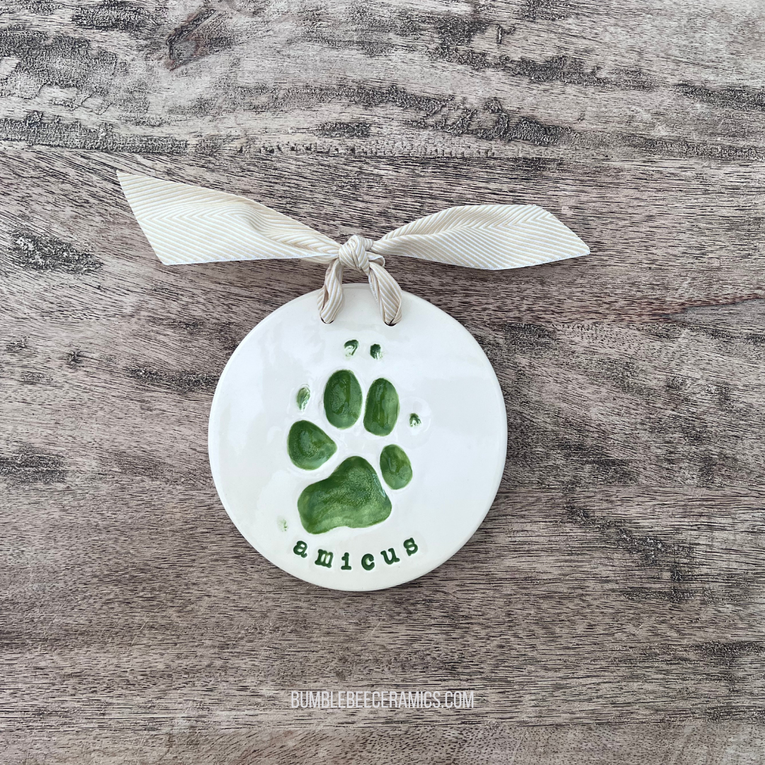 Ceramic Paw Print Keepsake