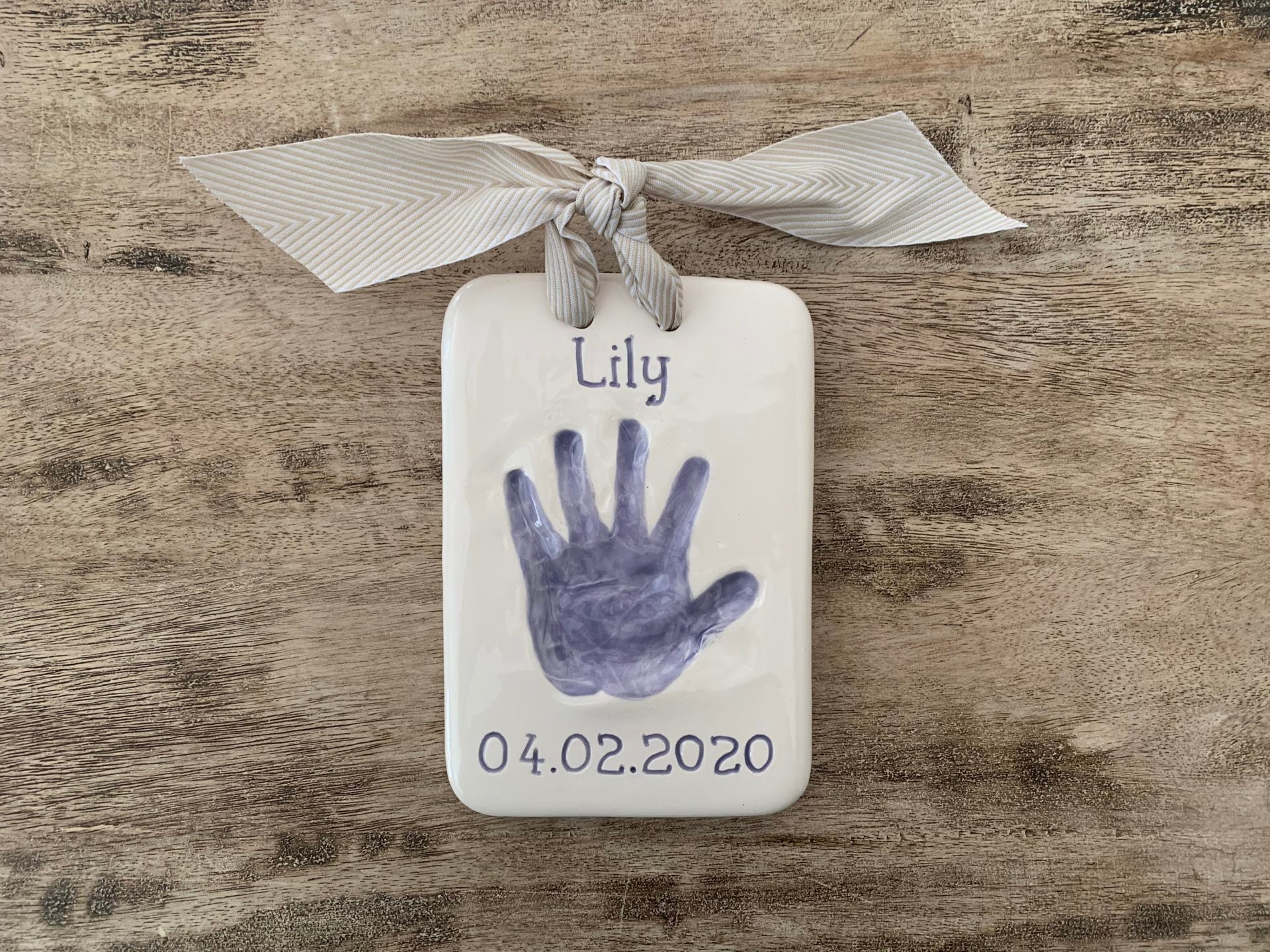 rectangle shaped handprint imprint