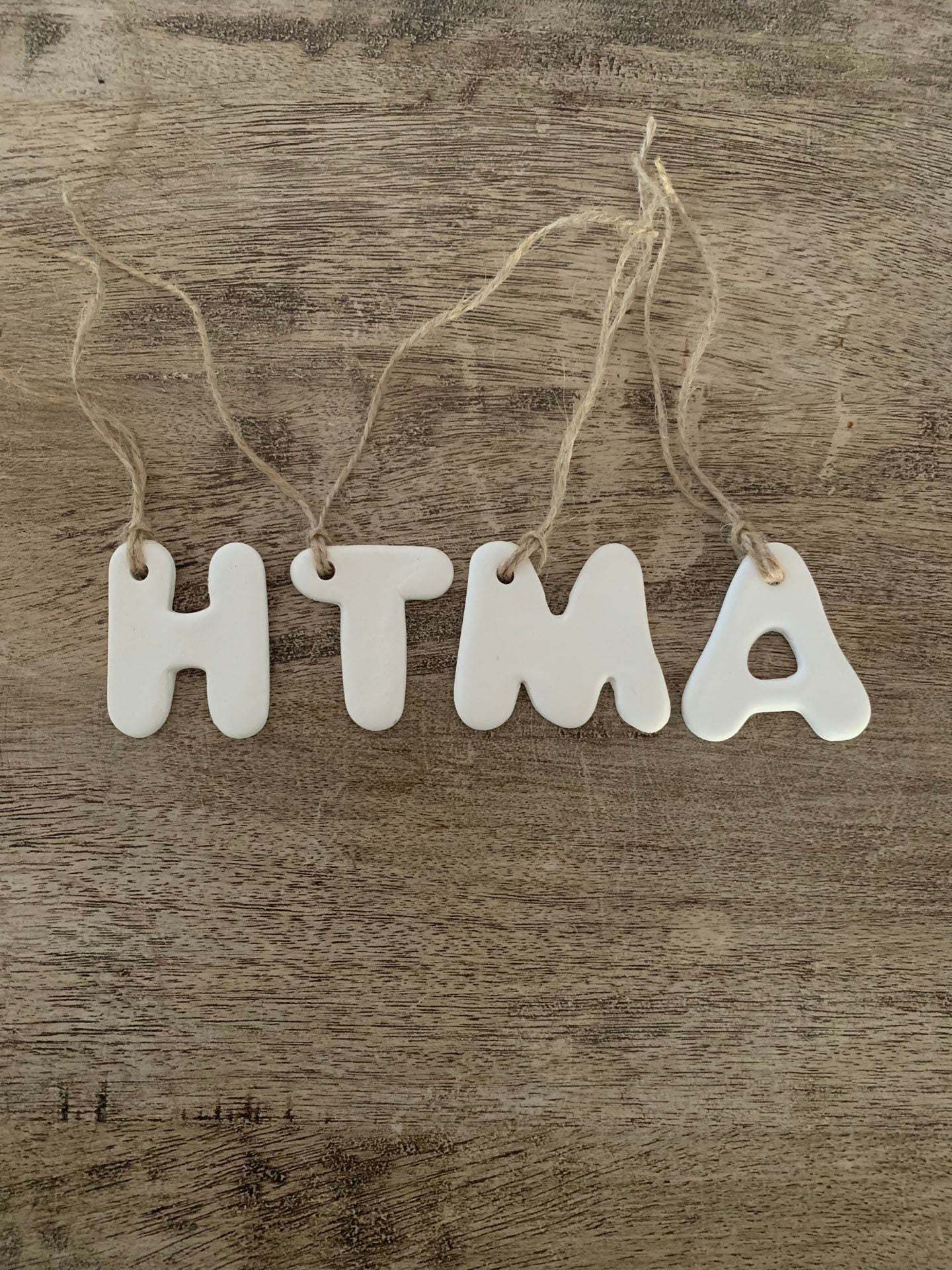 Ceramic Alphabet Initial/Ornament/Gift Tag