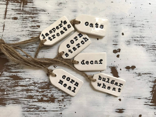 Custom Ceramic Food Label Tags