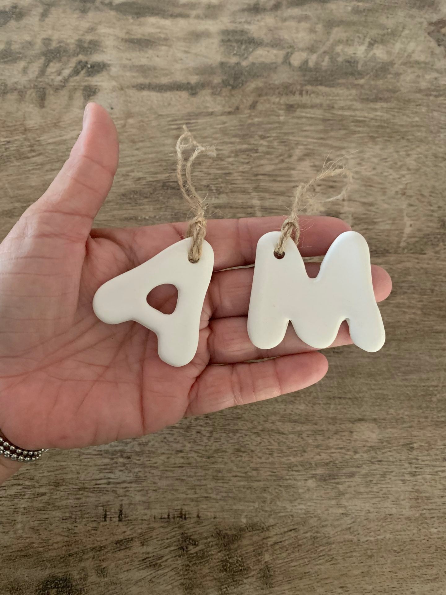Ceramic Alphabet Initial/Ornament/Gift Tag