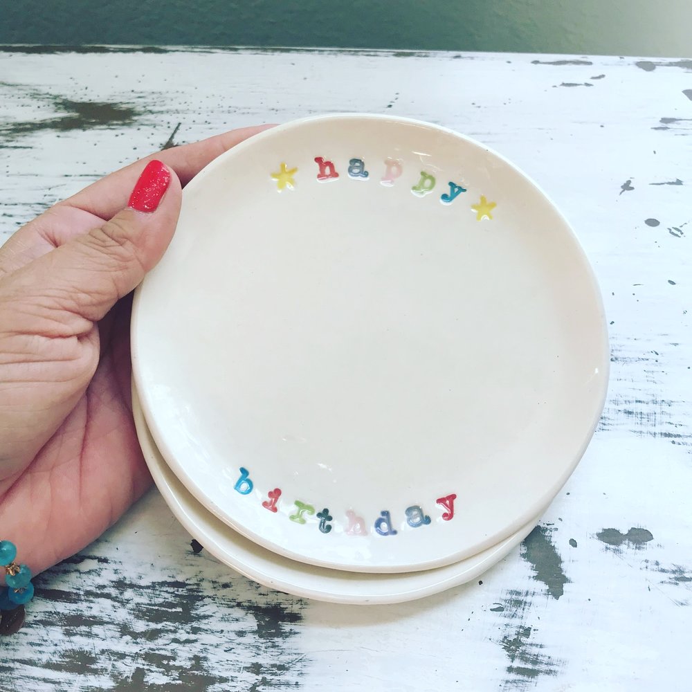 Happy Birthday Cupcake Plate/Cake Plate