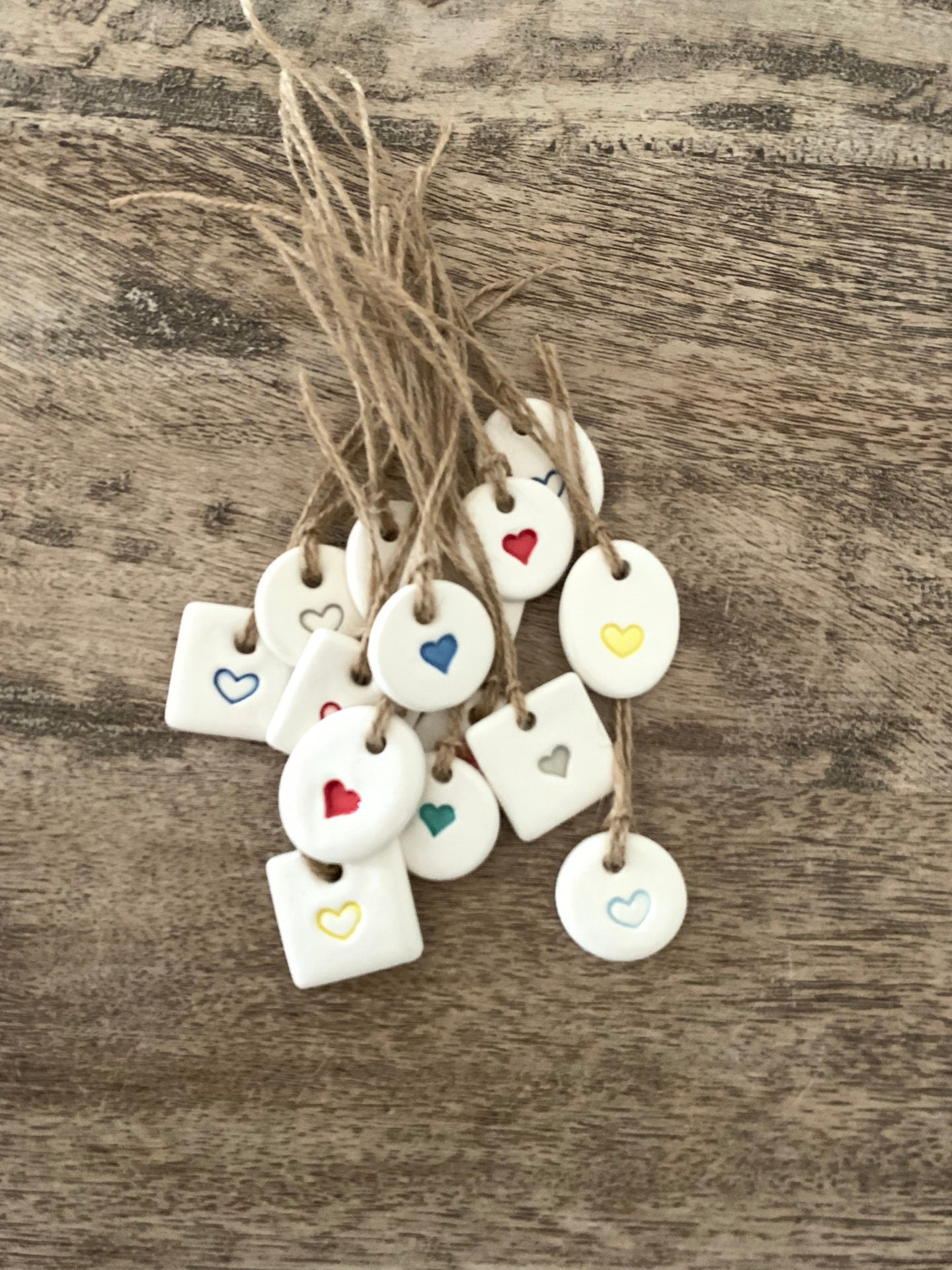 Heart Ceramic Gift Tag (Set of 5)