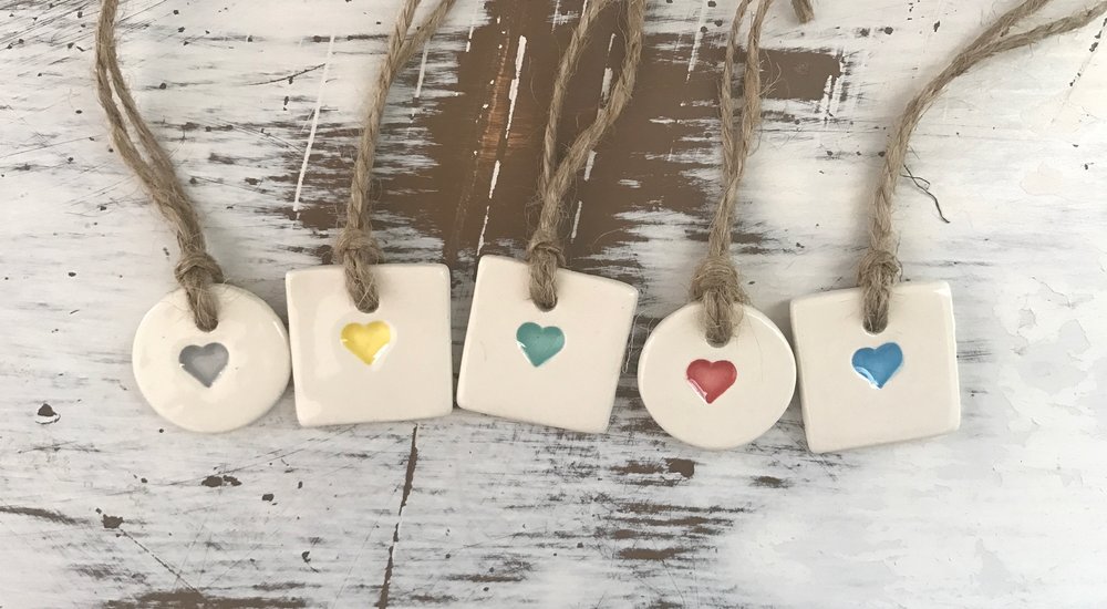 Heart Ceramic Gift Tag (Set of 5)