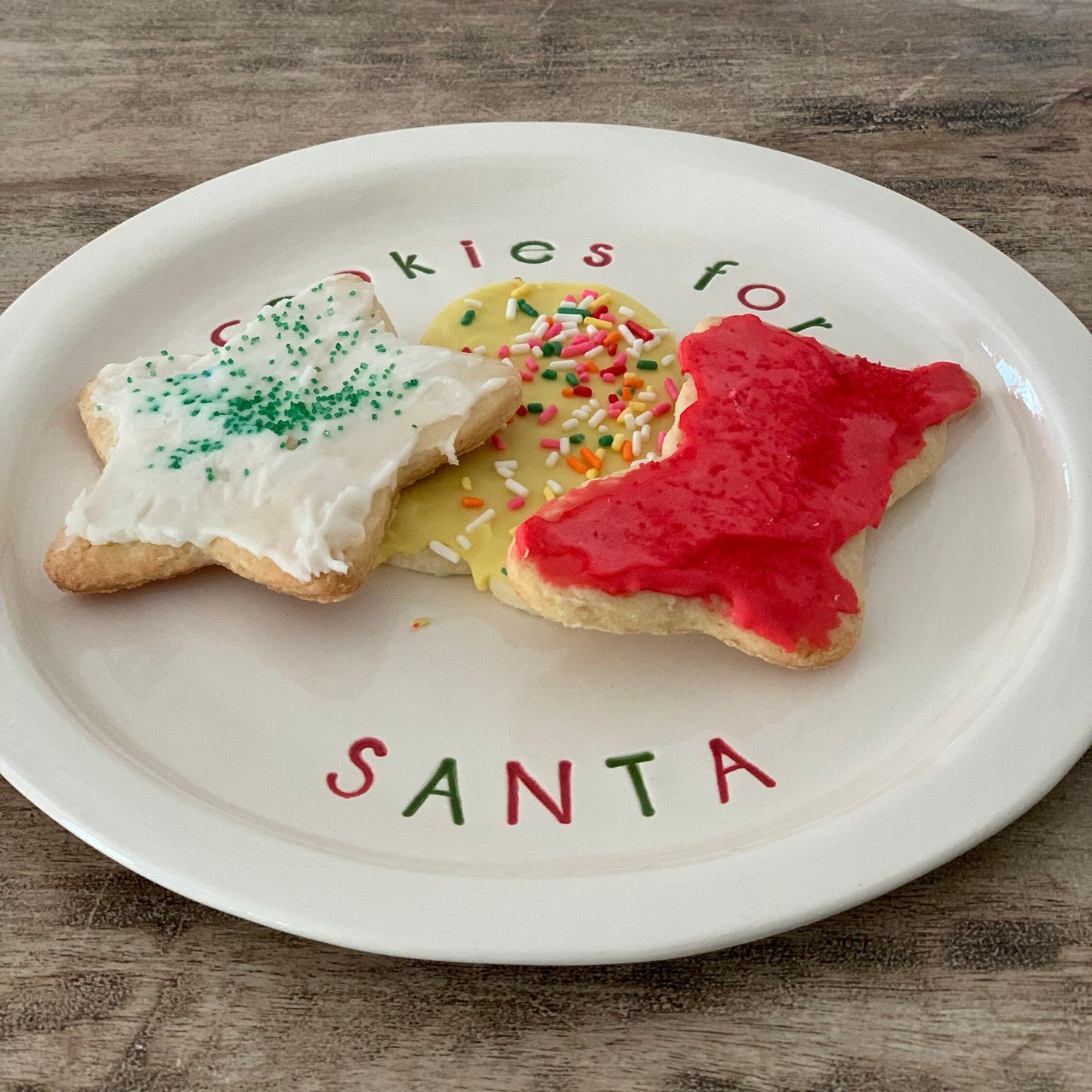 Cookies For Santa Plate, Custom Santa Plate, Christmas Plate, Holiday Plate, Christmas in July