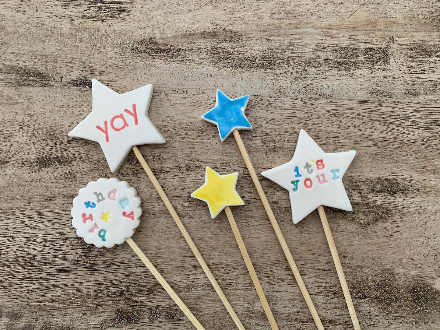 Birthday Cake Toppers, Ceramic Cake Toppers, Celebration Decorations, Cake Decorations