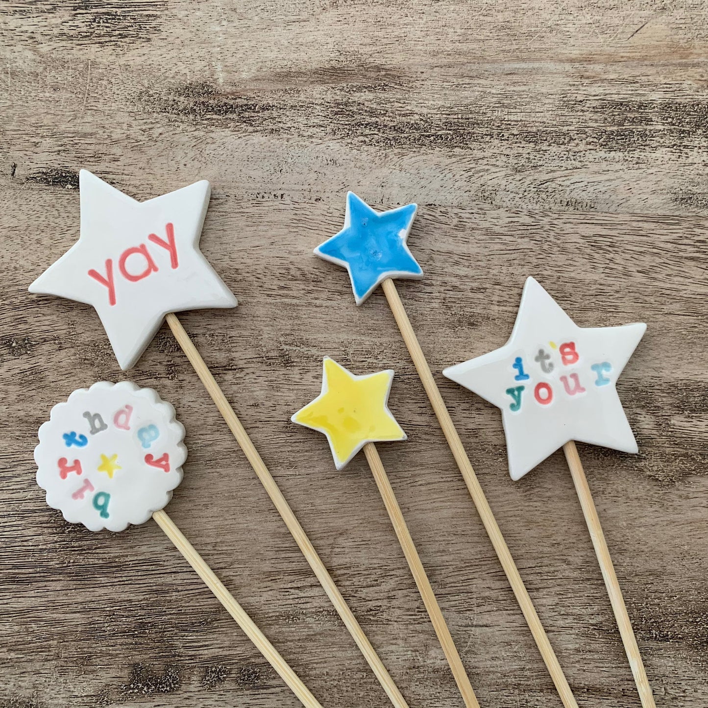 Birthday Cake Toppers, Ceramic Cake Toppers, Celebration Decorations, Cake Decorations