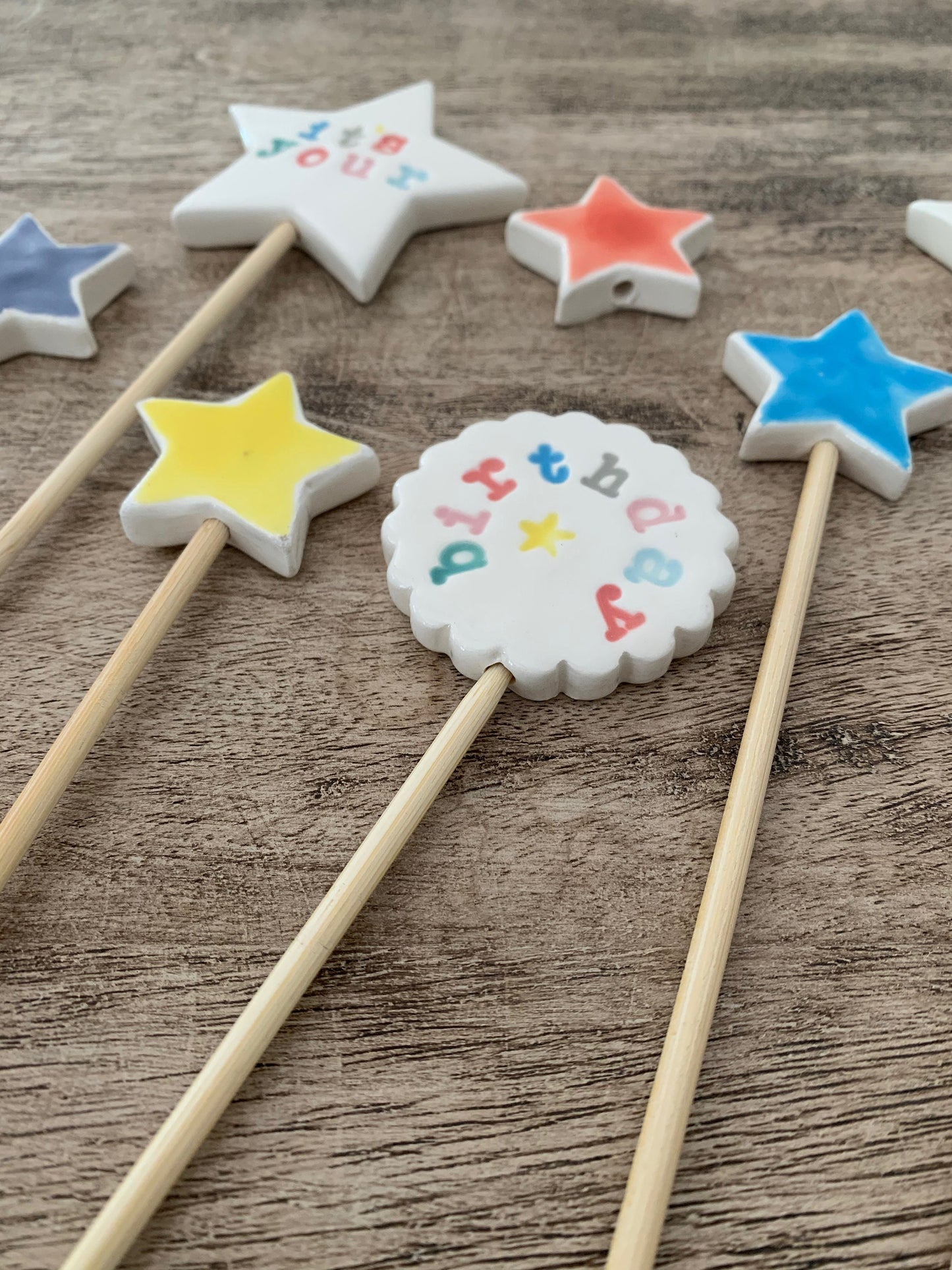 Birthday Cake Toppers, Ceramic Cake Toppers, Celebration Decorations, Cake Decorations