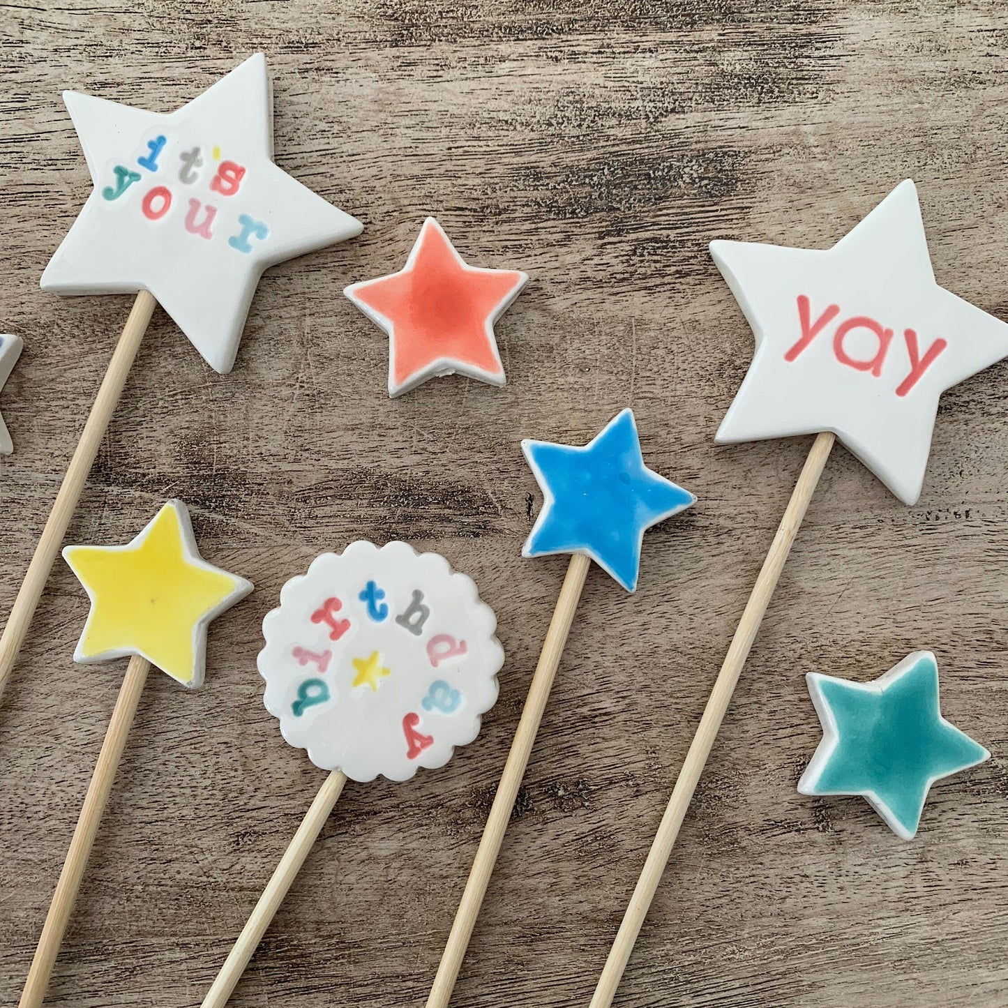 Birthday Cake Toppers, Ceramic Cake Toppers, Celebration Decorations, Cake Decorations