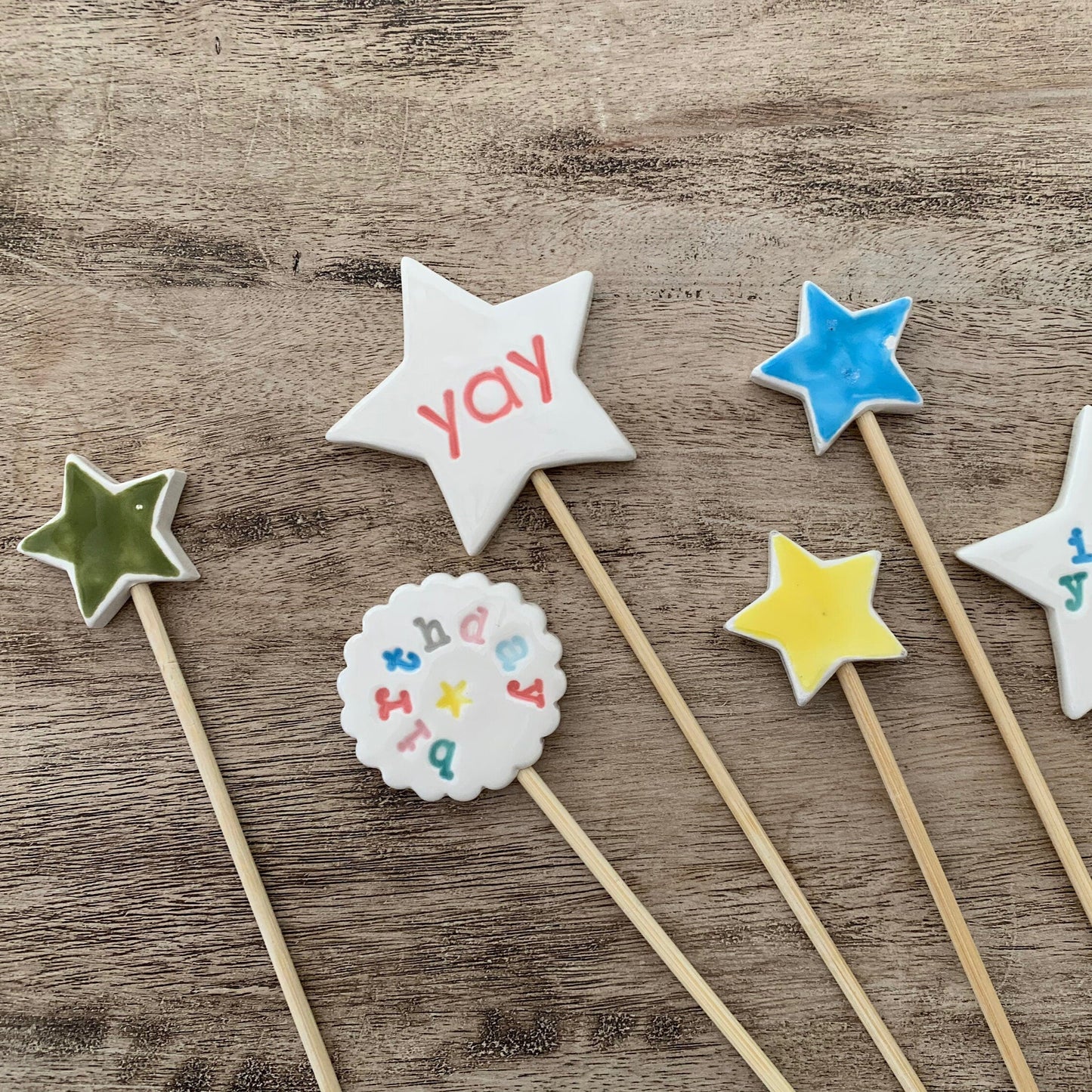 Birthday Cake Toppers, Ceramic Cake Toppers, Celebration Decorations, Cake Decorations