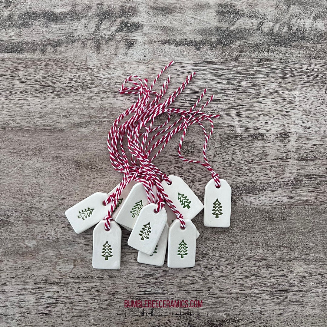 Christmas Tree Tag, Holiday Gift Wrap, Christmas Decor, Gift Tag-Set of 5