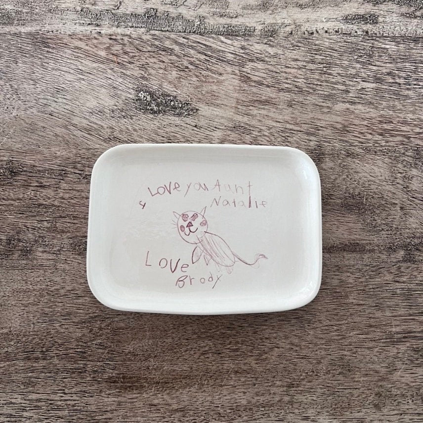 Custom Art on Ceramic, Custom Trinket Dish Keepsake, Custom Jewelry Dish