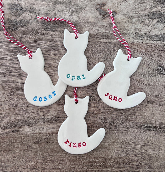 Cat Ornament, Kitty Gift, Cat Lover Gift