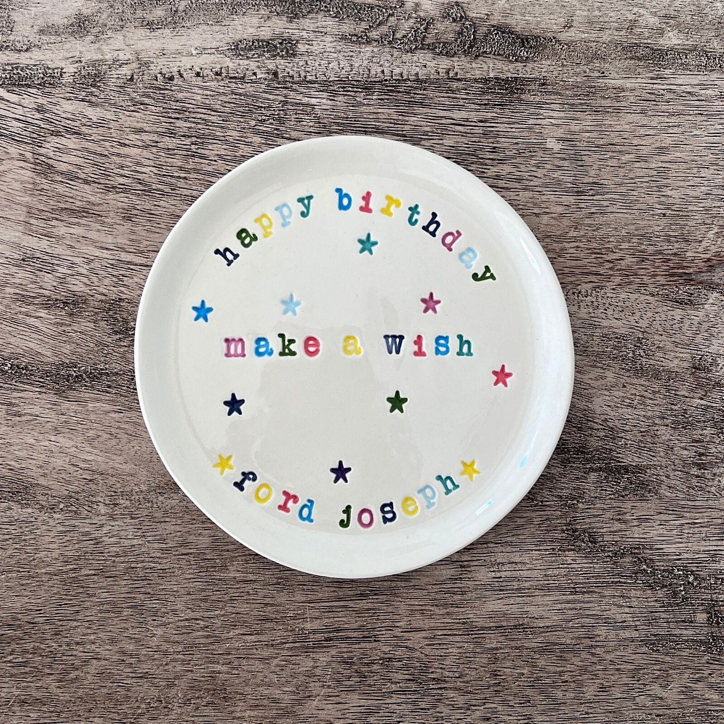 Birthday Celebration Plate, Custom Dessert Plate, Cake Plate, Cupcake Plate