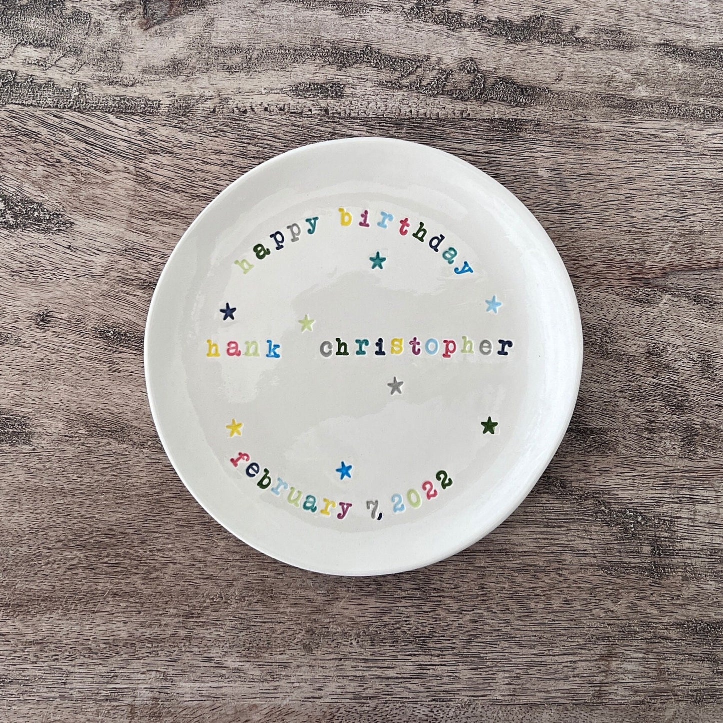 Birthday Celebration Plate, Custom Dessert Plate, Cake Plate, Cupcake Plate