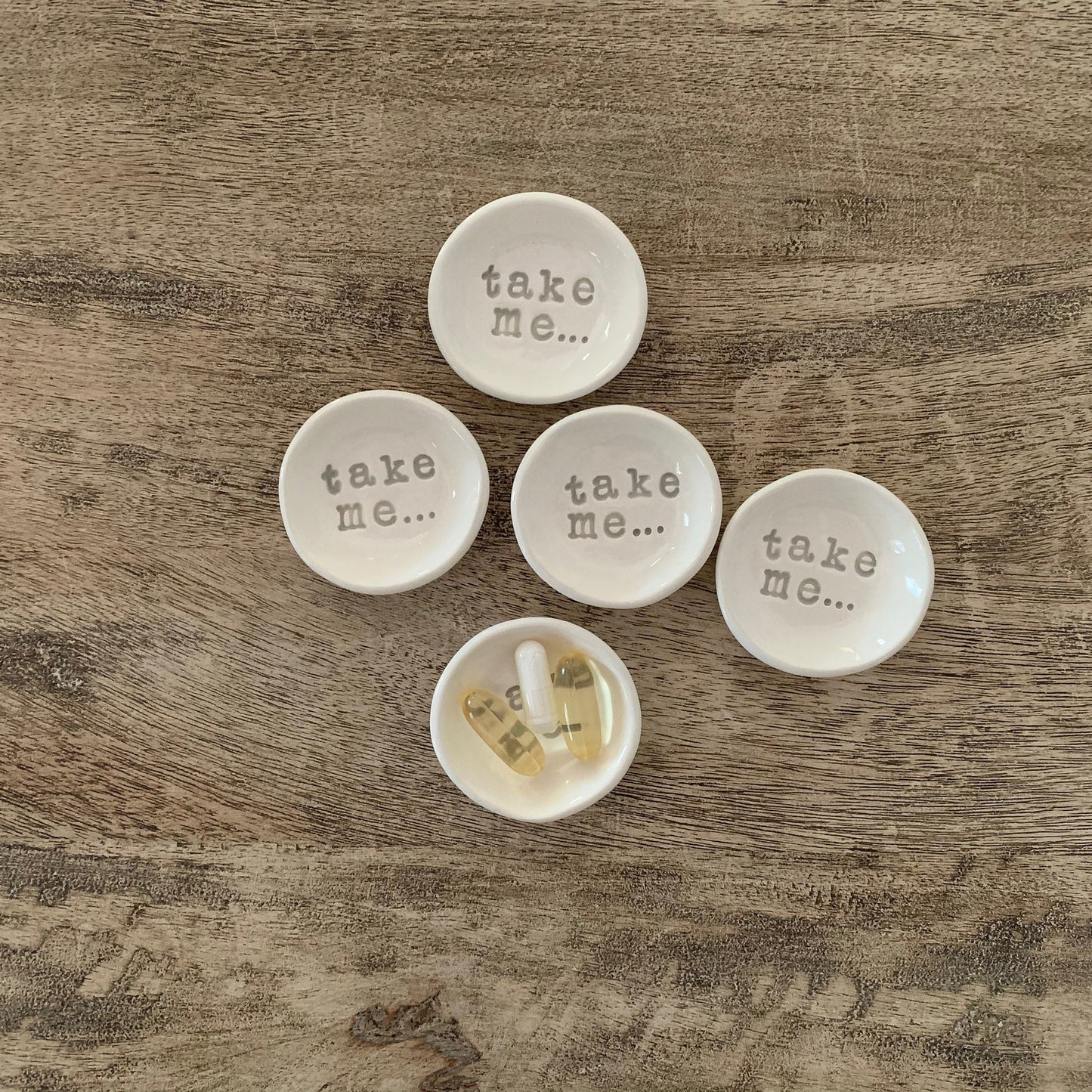 Pill dish, vitamin dish, mini trinket dish