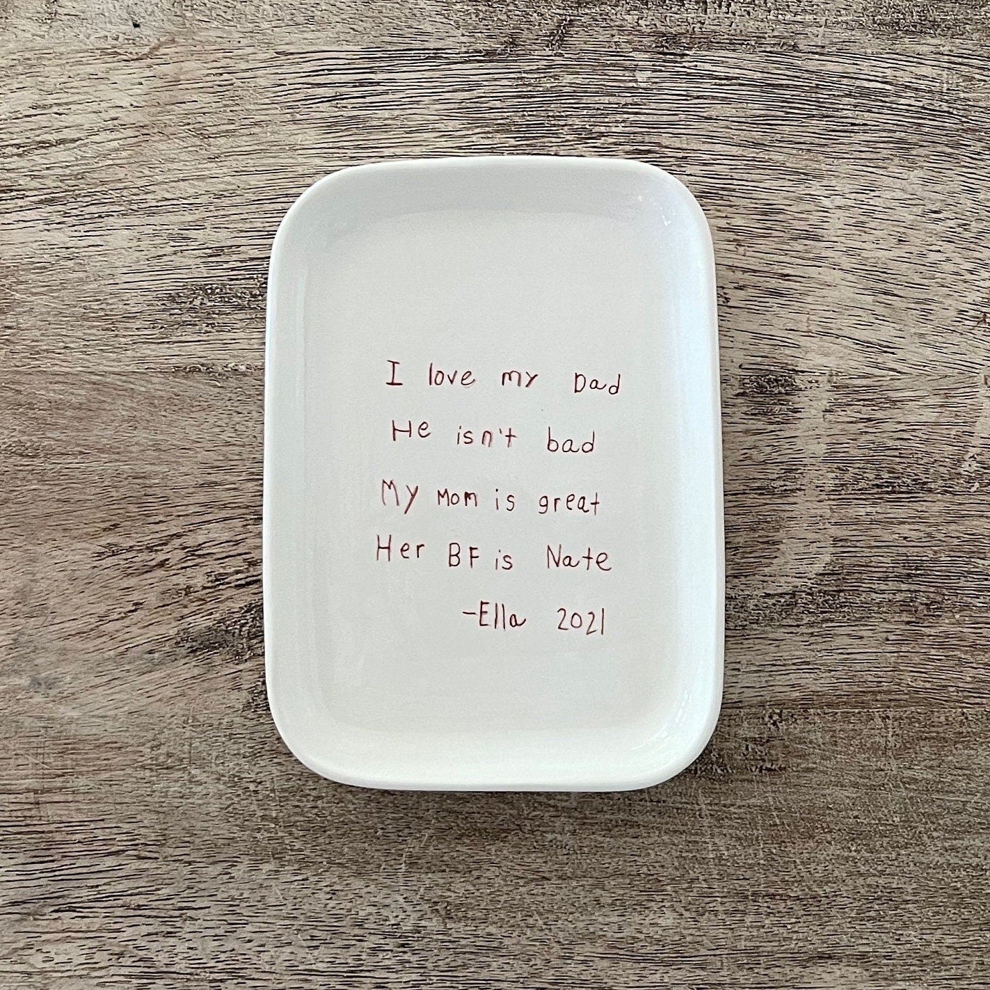 Custom Art on Ceramic, Custom Trinket Dish Keepsake, Custom Jewelry Dish