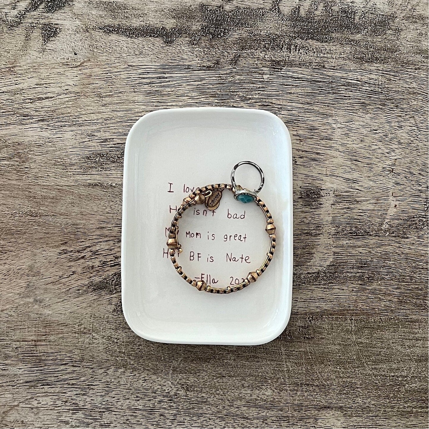 Custom Art on Ceramic, Custom Trinket Dish Keepsake, Custom Jewelry Dish