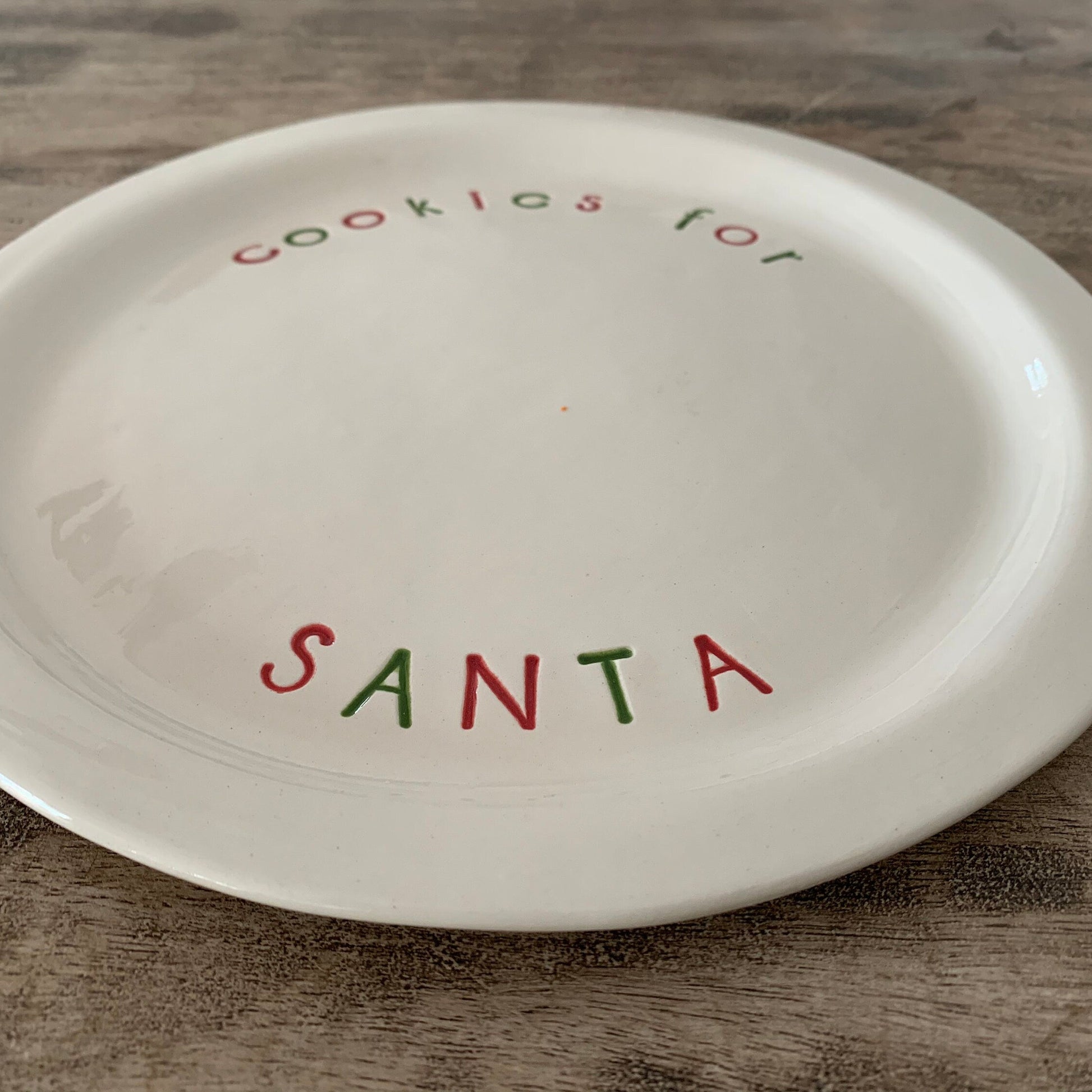 Cookies For Santa Plate, Custom Santa Plate, Christmas Plate, Holiday Plate, Christmas in July
