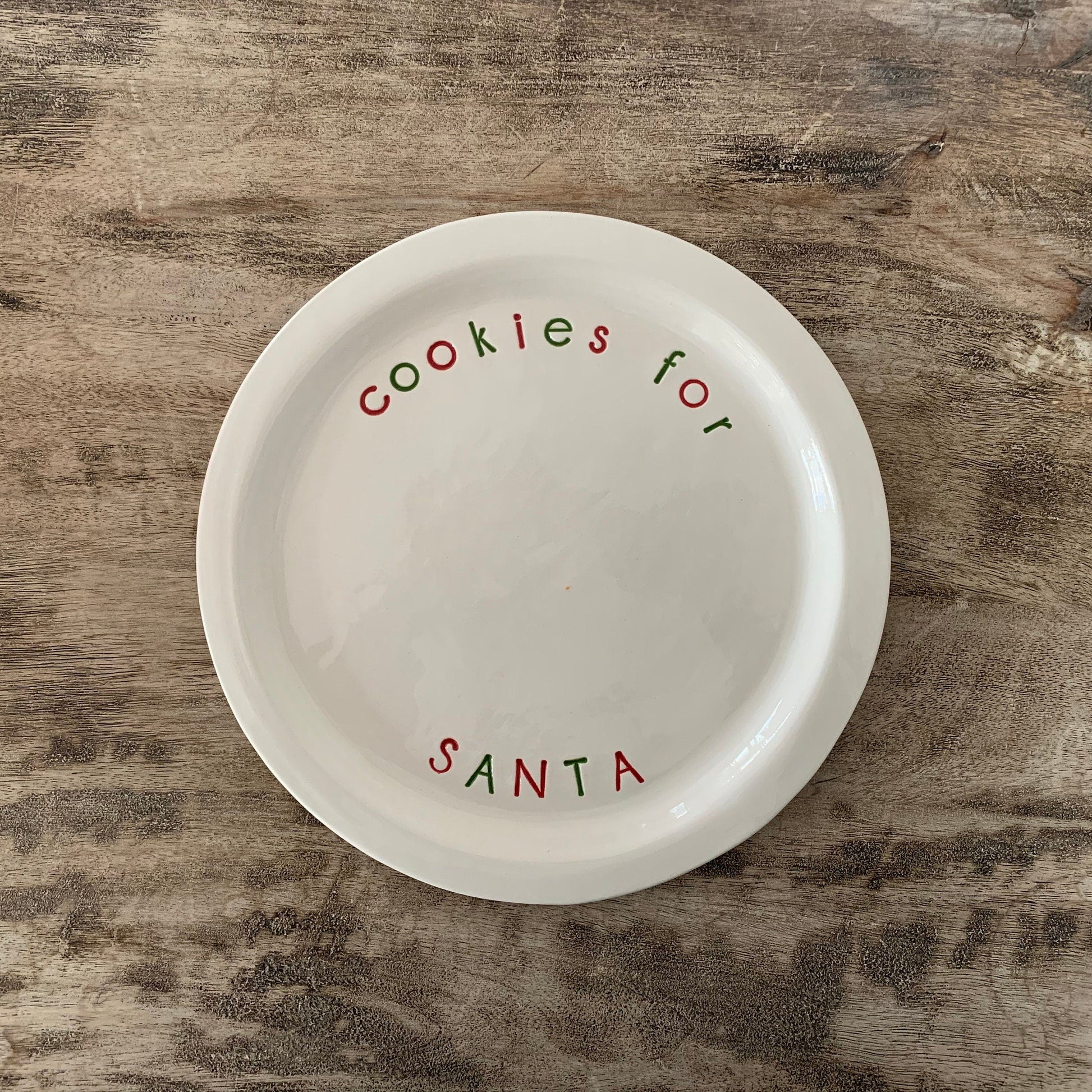 Cookies For Santa Plate, Custom Santa Plate, Christmas Plate, Holiday Plate, Christmas in July