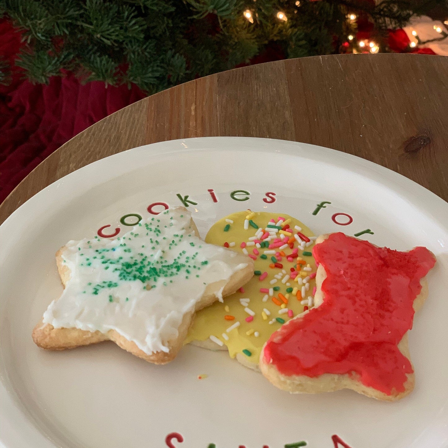 Cookies For Santa Plate, Custom Santa Plate, Christmas Plate, Holiday Plate, Christmas in July