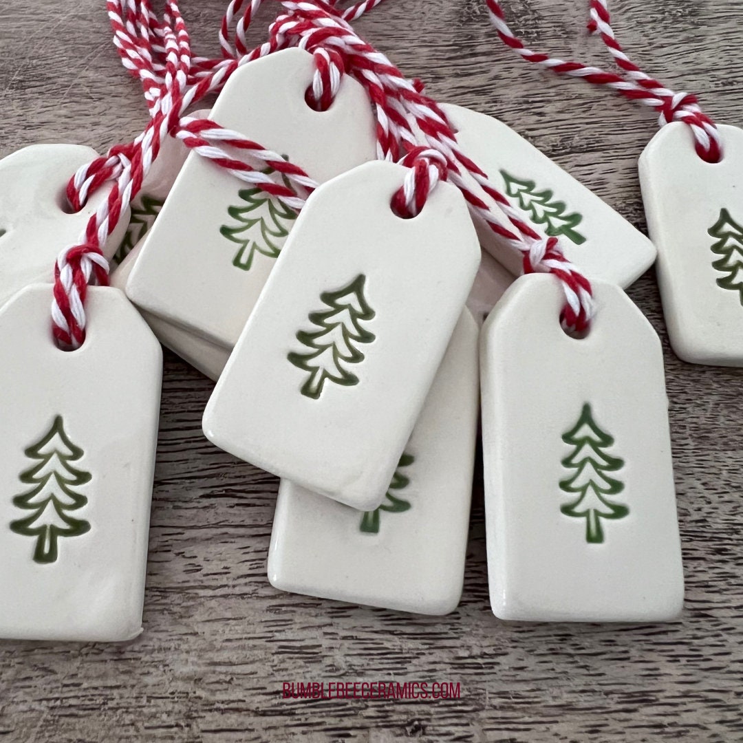 Christmas Tree Tag, Holiday Gift Wrap, Christmas Decor, Gift Tag-Set of 5