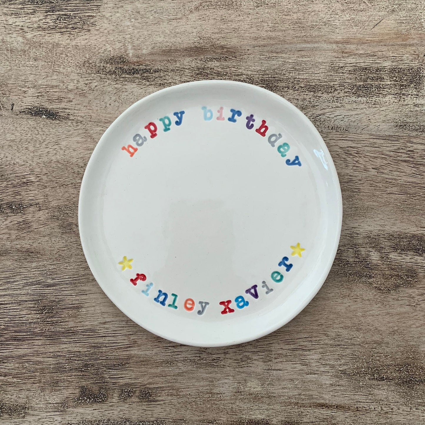 Birthday Celebration Plate, Custom Dessert Plate, Cake Plate, Cupcake Plate