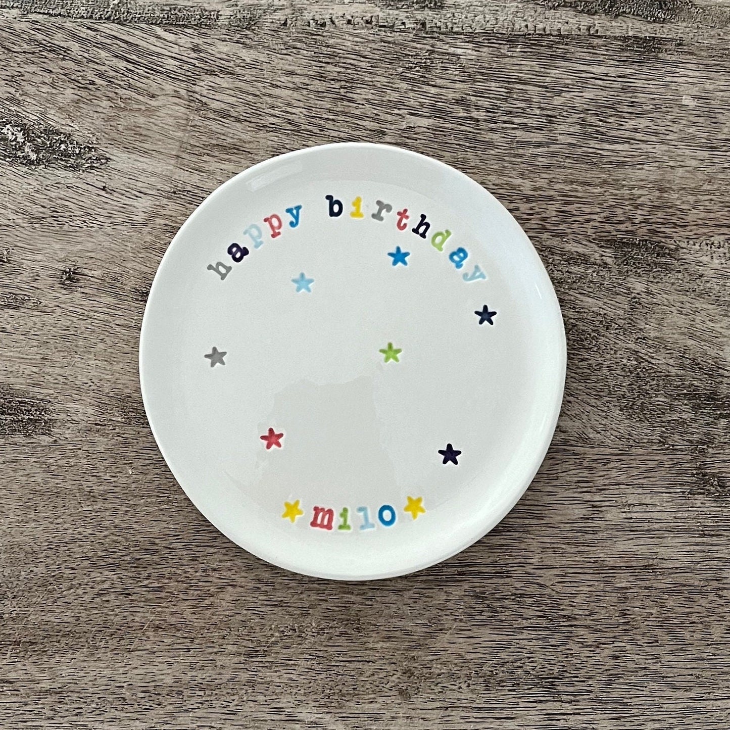 Birthday Celebration Plate, Custom Dessert Plate, Cake Plate, Cupcake Plate