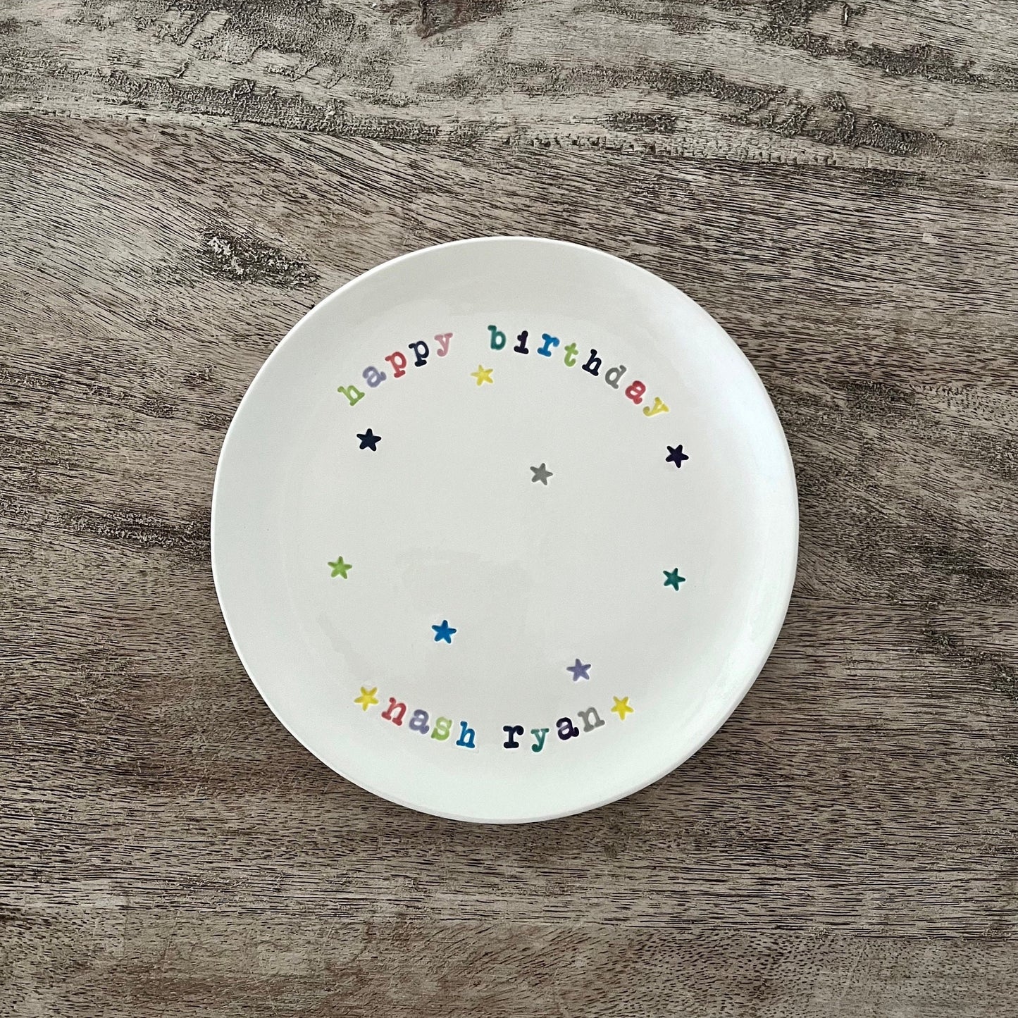 Birthday Celebration Plate, Custom Dessert Plate, Cake Plate, Cupcake Plate