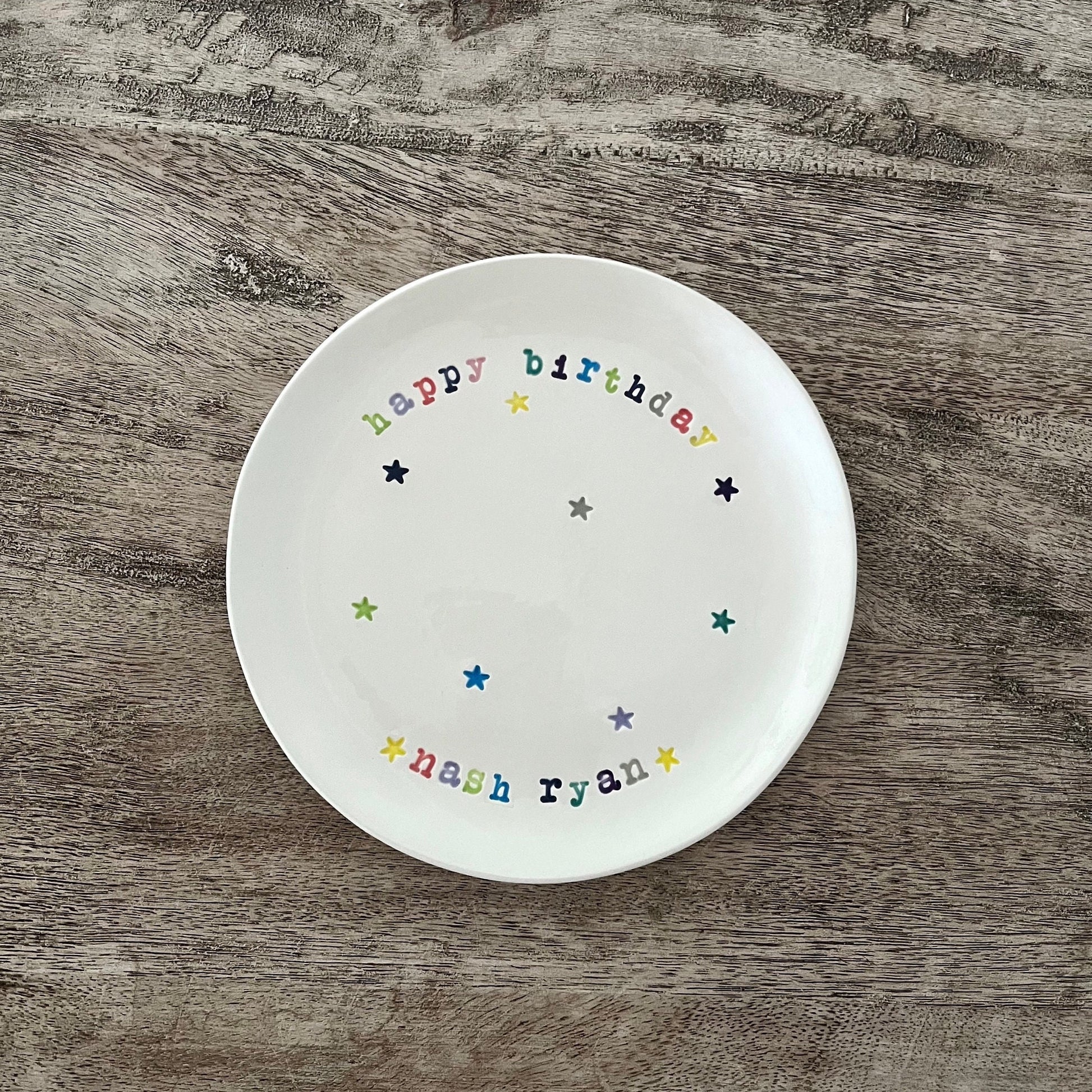 Birthday Celebration Plate, Custom Dessert Plate, Cake Plate, Cupcake Plate