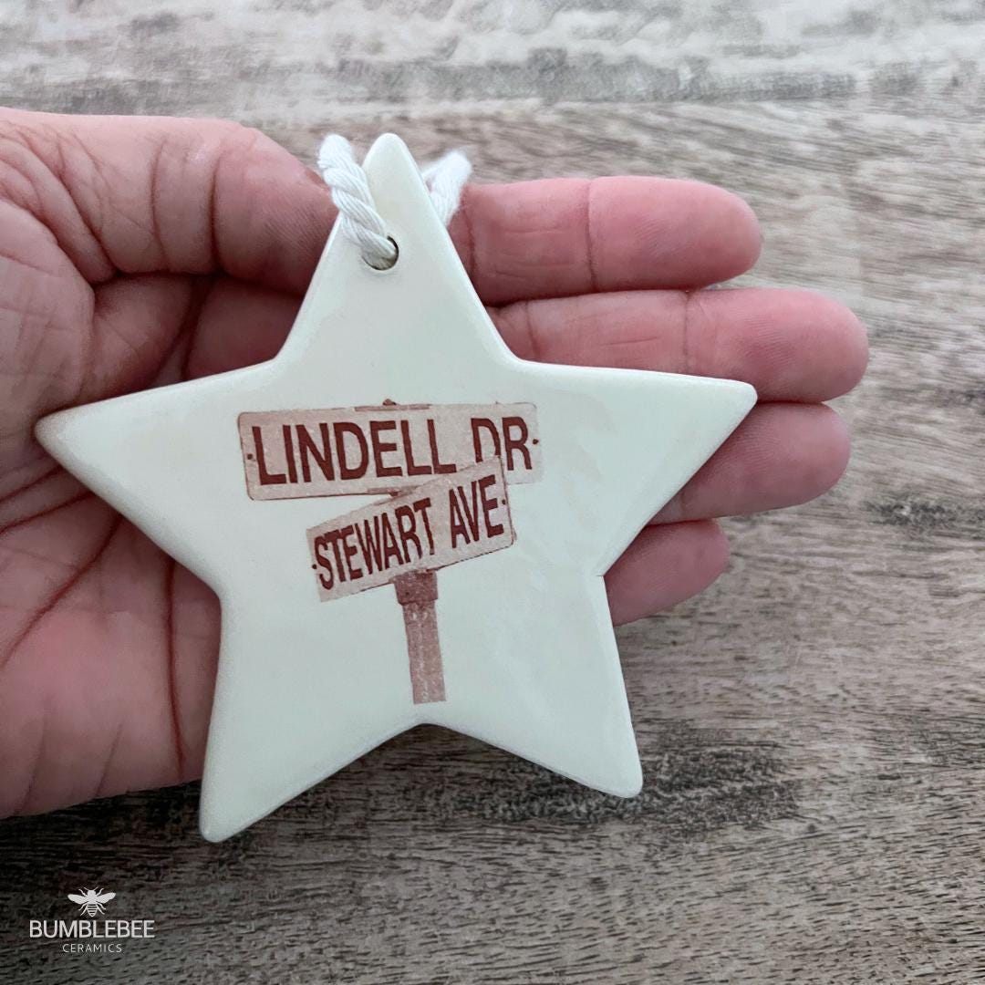 Personalized Photo Ceramic Star Ornament, Ceramic Tag