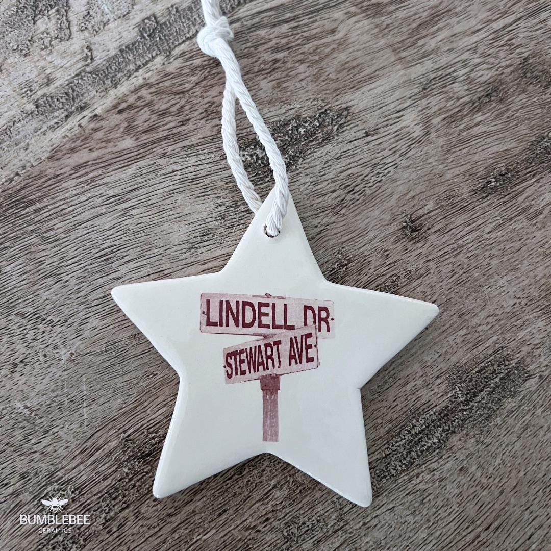 Personalized Photo Ceramic Star Ornament, Ceramic Tag